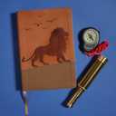 KJV One Big Story Bible, Brown Lion LeatherTouch, Red Letter, Presentation Page, Study Helps for Children, Christ Connections, Memory Verses, Full-Color Maps, Easy-to-Read Bible MCMType