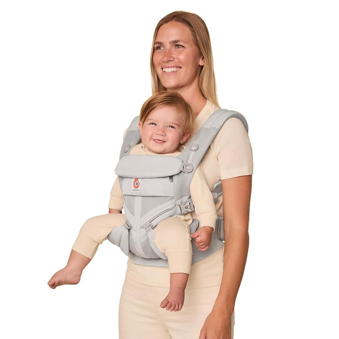 Ergobaby Omni Classic Baby Carrier Newborn to Toddler - Breathable Baby Carriers for Summer - All-Position Carrier with Lumbar Support (7-45 Pounds), Mesh, Pearl Grey Ergobaby Omni Classic Baby Carrier Newborn to Toddler - Breathable Baby Carriers for Summer - All-Position Carrier with Lumbar Support (7-45 Pounds), Mesh, Pearl Grey