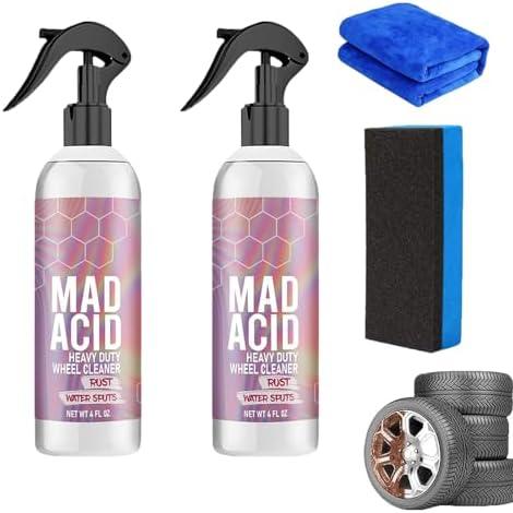 Mad Acid - Mad Acid Glass Cleaner, Mad Acid Shower Cleaner for Furniture, Water Spot Remover, Bathroom Glass Cleaner for Shower Door, Basin, Ceramic Tile (2Pcs) EXP 30/04/2028