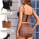 Avidlove Women Mini Skort Skirts Pencil Bodycon Short Skirts Y2k Leopard Print Skorts with Shorts Underneath (Medium)