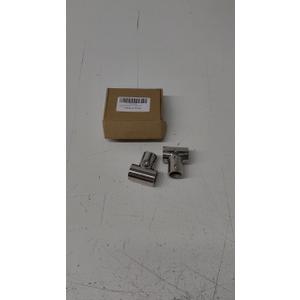 NRC&XRC Heavy Duty 316 SS Polished Boat Hand Rail Fitting- 90 Degree T/Tee Hinged/Split for 7/8" OR 1 INCHTube, 2 Pack