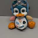 MOONTOY Musical Penguin Crawly Baby Toys 0-3-6 6-12 Month, Infant Light Up Tummy Time Dancing Moving Walking Crawling Toys, Baby Easter Basket Stuffers Gifts 3 4 5 6 7 8 9 10 Month 1 Year Old Boy Girl