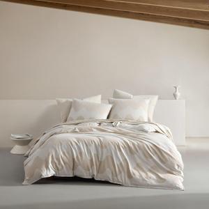 Marimekko - Queen Duvet Cover Set, Organic Cotton Bedding with Matching Shams, Luxury Home Decor, GOTS Certified (Lokki Beige, Queen)