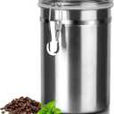 Walktosun Stainless Steel Food Container with Clear Lids Airtight Storage Container Stackable Small Canisters Kitchen Pantry Storage for Cereal, Snacks, Candy, Herbs, Spices, Sugar, Tea (Silver) (Sliver)