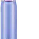 Ello Pop & Fill 18oz Stainless Steel Kids Water Bottle with Quick Fill Lid | Vacuum Insulated BPA Free Bottle with Leak Proof Straw and Chug Lid, Dishwasher Safe, Gift For Kids Teens, Purple Holo