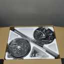 BayDay 46 inch Ceiling Fans with Lights, Black Ceiling Fan with Remote APP, Dual-Sided Modern/Rustic 6 Blades, Reversible, 3CCT, Flush Mount Low Profile Ceiling Fan with Lights Bedroom Kitchen Indoor