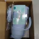 Stainless Steel Straw Sippy Cup for Toddlers 1-3 Years Old, Insulated Toddler Water Bottle Baby Training Tumbler with Handles & Strap, 9oz Kids Straw Cups for Travel Daycare, Blue Bear 1-Pack (9.2 Ounces)