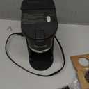 Small Single Serve Coffee Maker, Fast Brew One Cup Coffee Machine for K Cup and Grounds, 6 to 12 oz. Brew Sizes, Capsule Coffee Machine with Descaling Reminder and Viewing Tank, Black (9.45 Inches)