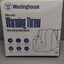 Westinghouse Heated Blanket Throw, Electric With 6 Heating Levels, 2-10 Hours Time Settings, Overheat Protection, Machine Washable, Flannel (50x60 Inches, Beige)