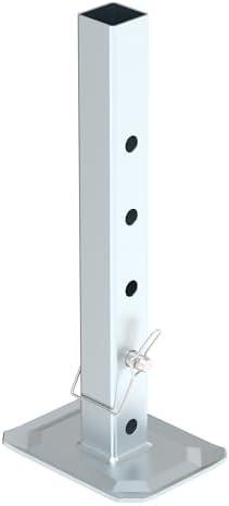 TOWKING 8000 lbs Square Drop Leg with Pin, Silver