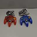 ZeroStory Classic N64 Controller, Wired N64 Controller Upgraded Joystick for N64 Video Game Console (Transparent Red and Transparent Blue)