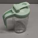 Breast Milk Pitcher, Mason Jar 32 oz, Heavy Duty Wide Mouth Jar with Green Flip Cap Lid and Pour Spout, Airtight Seal for Freshness and Convenience, Great for Cold Beverages and Home Entertaining