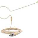 Sujeetec Headset Headworn Microphone - 3.5mm Screw Lock Head Microphone for Sennheiser Wireless System & Bodypack Transmitter – Beige Single Earhook Omnidirectional Headset Head Mic