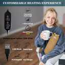 Heating Pad for Period Cramps & Menstrual Pain Relief, Cute Elephant Stuffed Animal Gift for Women Teen Girls Period Kit, Safe USB Powered Heat Pad for Car Travel (Heating Bear Beige)