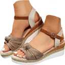 Orthopedic Wedge Sandals for Women 2026 Summer Dressy Trendy Platform Casual Walking Arch Support Espadrilles Wedges, size 6.5