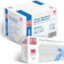 Basic Medical Synmax Vinyl Exam Gloves - Latex-Free & Powder-Free Disposable Glove - Medium, BMPF-3002(1000 Pcs) 1 Pack is missing