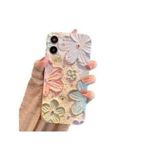 iPhone 16 floral phone case with strap holder