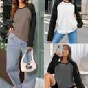 ATHMILE Women Oversized Long Sleeve Shirt 2026 Fall Winter Casual Basics Top Loose Fit Tee Fashion Cute Clothes (S)