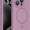 Miracase Magnetic for iPhone 15 Pro Case, [Soft Anti-Scratch Microfiber Lining], Compatible with MagSafe, Liquid Silicone Shockproof Drop Protection Phone Case for 15 Pro, Blackcurrant