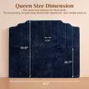 CozyMine Twin Headboard, Blue Upholstered Headboard for Bed, No Assembly