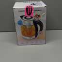 CHEFMAN Electric Kettle - 1.2L 1500W Hot Water Tea Pot with Infuser, BPA Free, Auto Shut Off, Boil-Dry Protection, Removable Lid, LED Light, Cordless Glass Electric Tea Kettle – Stainless Steel