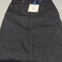 Hybrid & Company Women's Long Denim Skirt  Stretch Jean Skirt for Office and Casual Wear (6, Jet Black)