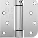 Haidms 3 Pack Self Closing Door Hinges 4 Inch Brushed Nickel Spring Hinge with 5/8'' & Square Radius Corner Adjustable Tension Spring Loaded Hinges for Residential & Heavy-Duty Exterior Door