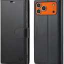 Wallet Case for iPhone 17 Pro Max with Credit Card Holder,PU Leather Folio Flip Kickstand Protective Shockproof Cover for Apple 17 Pro Max Phone Case (Black, for iPhone 17 Pro Max - 6.9'')