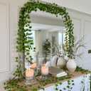 CQURE 36 Pack 252Ft Artificial Ivy Garland, Green Silk Leaves, 1.5-1.8 Inch Diameter, 7 FT Long Vines, 80 Leaves Each, Decor for Weddings, Home, Garden