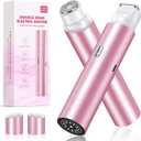 Bikini Trimmer for Women, Dual Head Face Shaver Body Hair Trimmmer, IPX7 Waterproof Womens Electric Razor for Legs, Pink