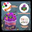 Blosssound Halloween Putty Toys Advent Calendar 2025 Halloween Countdown Goodie Bag Stuffers Fillers Gifts for Kids Party Favors with 8 Pack Butter Putty Toys Charms Add Ins Holiday Prizes Trinkets