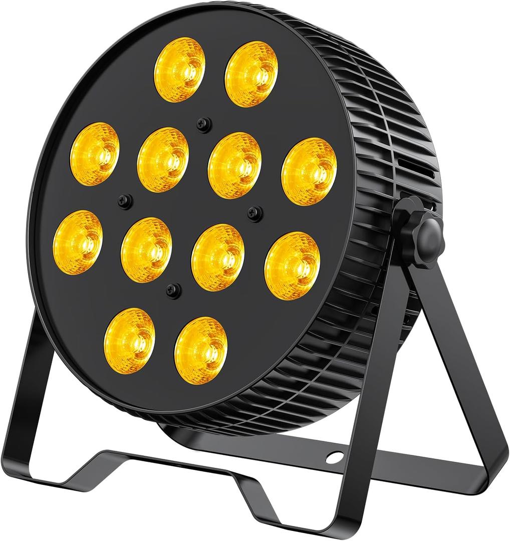 Big Dipper LED Stage Lights Par Lights 1218W RGB+Amber+Lime+UV 6in1 Bright Lighting with Strobe/Wash Effect DMX512 Sound-Activated for Event Concert Club Church 1 Pack