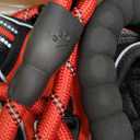 No Pull Dog Harness Adjustable Reflective Oxford Easy Control Medium Large Dog Harness with A Free Heavy Duty 5ft Dog Leash (M (Neck: 14.5"-20.5", Chest: 22"-28"), Red Harness+Leash)