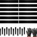 12 Pack Galvanized Steel Landscape Lawn Edging, 40" X 6" Metal Landscape Edging Border with 12 Clips, Metal Garden Edging Border, Metal Edging for Landscaping, Garden, Yard, Pathway(40Ft Total)