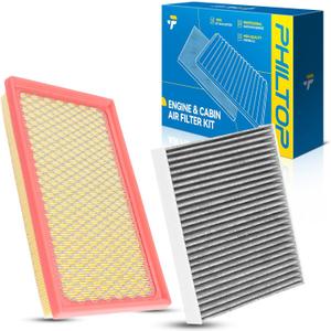 PHILTOP Engine & Cabin Air Filter Set, Compatible with Toyota Corolla, RAV4, Camry, Sienna, Highlander, C-HR and Lexus ES300h, NX350h, RX350h, UX200, Replace CA12289 CF12157 Car Accessories