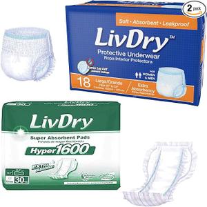 4 Packs of Adult diapers 16 Per Pack Large
