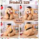Chalyna 10 Inch 2025 Graduation Gift Dog Stuffed Animal Plush Golden Retriever with Diploma Tassel Graduation Hat Embroidered Blessings Preschool Kindergarten Gift for Friends, Relatives, and Kids