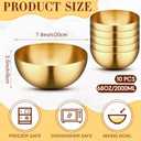 Nuogo 10 Pcs Gold Bowls 7.9 Inch Stainless Steel Mixing Bowls Decorative Esthetician Bowl for Facial Metal Serving Bowl for Holiday Birthday Party Wedding Baking Prepping Salad Fruit Soup
