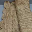 Hand Woven Jute Area Rug - 2.5' x 6' Feet - Rustic Beige Reversible Rectangular Rugs for Bedroom, Kitchen, Living Room - Vintage Natural Braided Entry Floor Décor Boho Jute Rug 30 X72 Inches