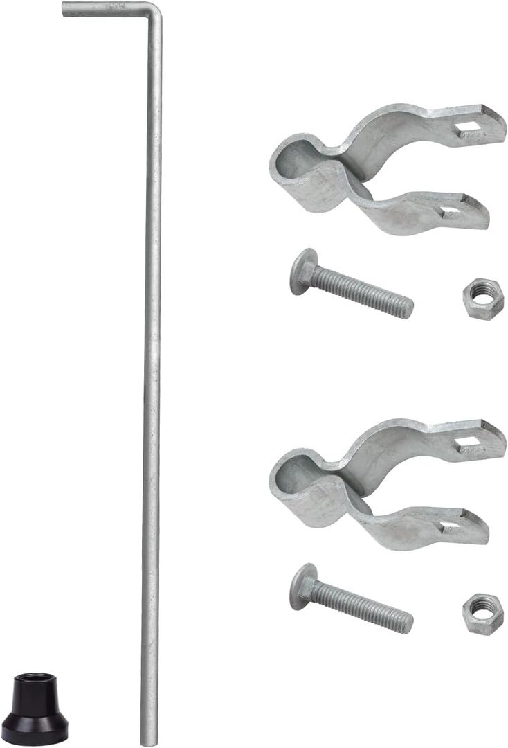 VIVIDA Gate Drop Rod 36 inch, Chain Link Drop Rod, Heavy Duty Cane Bolts Pin Latch for Single or Double Gate, Chain Link Fence Parts, for 1-3/8" Gate Post, 1 Pack