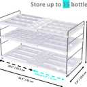 YAN & HIN Water Bottle Organizer for Cabinet, 3-Tier Expandable Bottle Storage Rack, Adjustable Height Holds 15 Bottles, Tumbler & Baby Bottle Organizer for Kitchen Pantry Counter (2 Pack) (Set of 2)