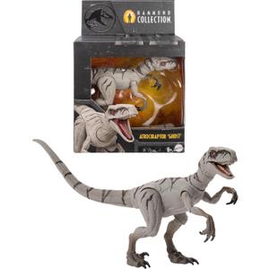 Mattel Jurassic World Hammond Collection Dinosaur Action Figure Toy, Atrociraptor Ghost, Premium Movie Design with Glass Eyes & 14 Points Articulation