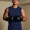 TACVASEN Tank Top for Men Moisture Wicking Cotton Sleeveless Shirts Muscle Gym Workout Causal Summer Tank Tops (Blue, XXL)