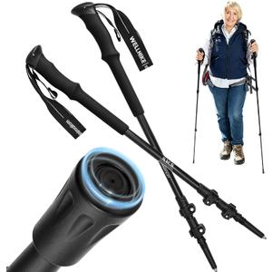 Trekking Poles for Seniors, 2 Pack Flip-Lock Adjustable Walking Sticks, 240g