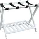 Casual Home Shelf-White Luggage Rack, 26.75" Wide