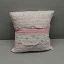 Cozy Line Home Fashions Pink Rose Romantic Ruffle Floral Flower Decor Pillow (Pink Lace, Decor Pillow - 1pc)