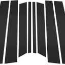 8 Pcs Door Pillar Window Trim for Ford Territory 2023-2024 Front Rear Left Right Anti Scratch Sticker Pillar Posts Door Outer Exterior Cover Black