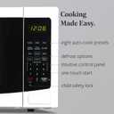 Farberware 1.1 Cu. Ft. Countertop Microwave Oven 1000 Watts Power, Auto Cook Settings, Defrost, Easy Clean and Child Safety Lock - White