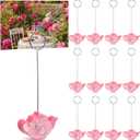 Weysat 12 Pcs Teapot Place Card Holders Tea Floral Party Wooden Place Card Holder Teapot Table Number Photo Picture Sign Stands for Wonderland Tea Party Table Decor Holiday Baby Shower