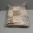 LIVEBOX 4x6 Washable Area Rug Checkered, Non-Slip Small Entryway Rug Brown Farmhouse Neutral Classic Geometric Boys Rug for Bedroom Living Room Low-Pile Carpet for Indoor Kitchen Bathroom(Brown 4'x6')